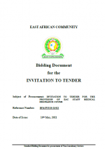 insurance cover Provision of EAC Staff Medical Insurance Cover